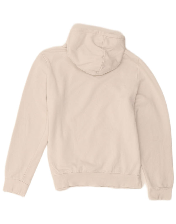 Felpa con cappuccio grafica da donna Puma UK 14 grande cotone bianco