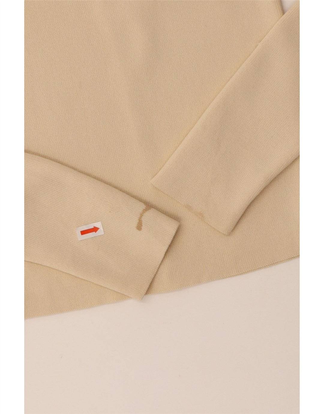 ZARA Womens Crop Top Long Sleeve UK 8 Small Beige Viscose