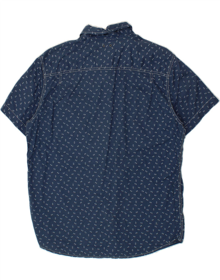 CONVERSE Mens Shirt Large Navy Blue Spotted Cotton Vintage Converse and Second-Hand Converse from Messina Hembry 