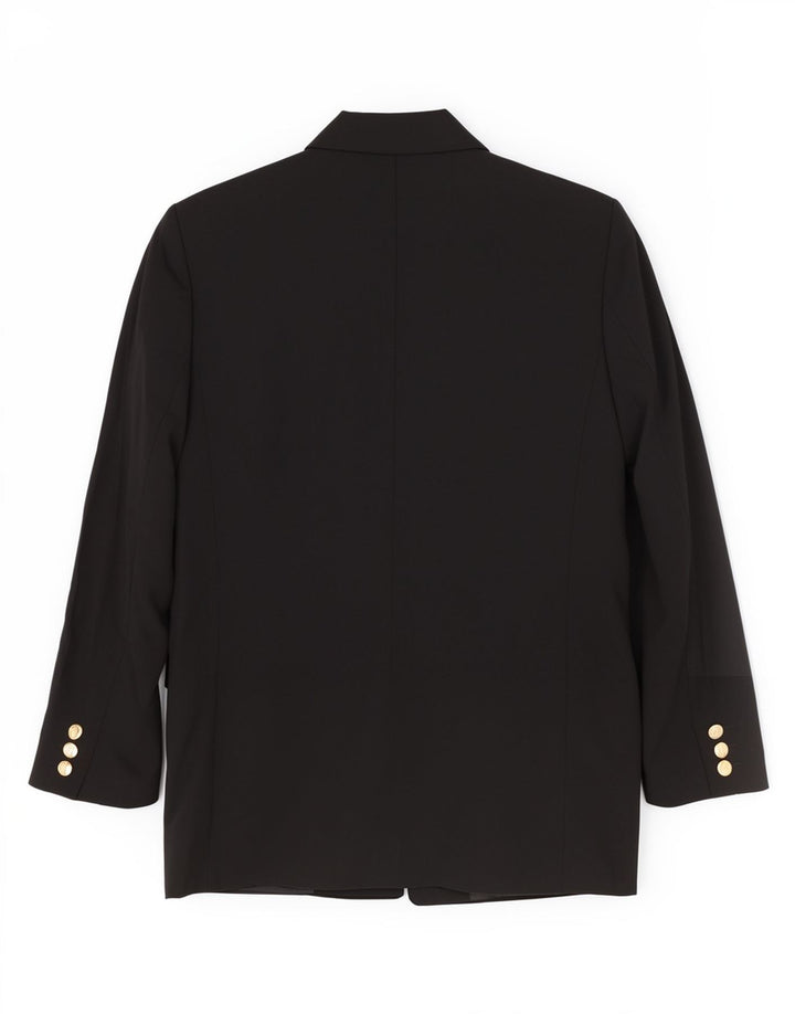 Marks & Spencer Womens Double Breasted Blazer Jacket Size 14 Black New Wool