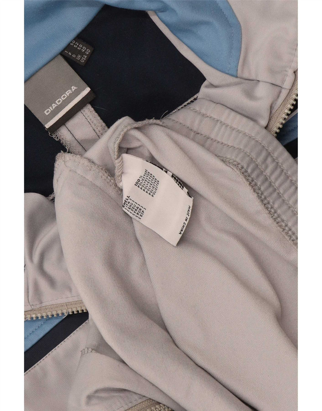 Diadora Træningsdragt til mænd Topjakke UK 40 Medium Grå Colourblock Polyester