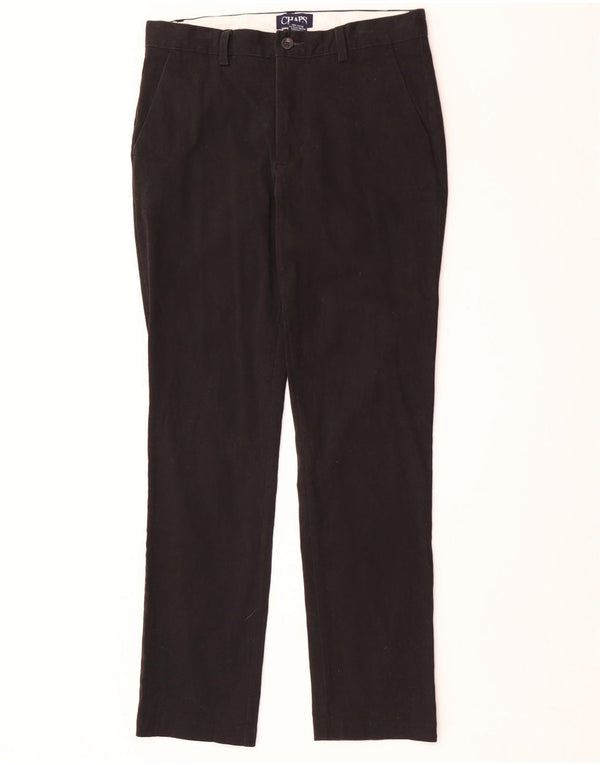 Calça Chino reta masculina Chaps Custom Fit W31 L32 algodão preto