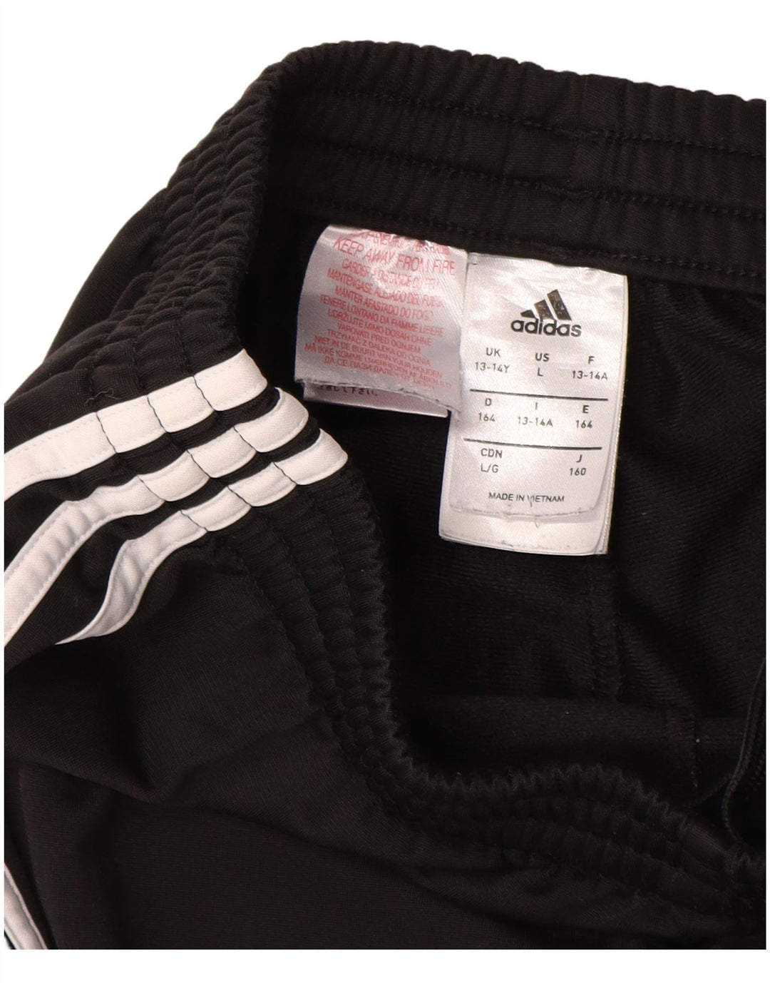 Adidas Boys Tracksuit Trousers 13-14 Years  Black Polyester