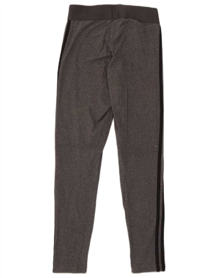 ADIDAS Womens Leggings UK 8/10 Small  Grey Cotton