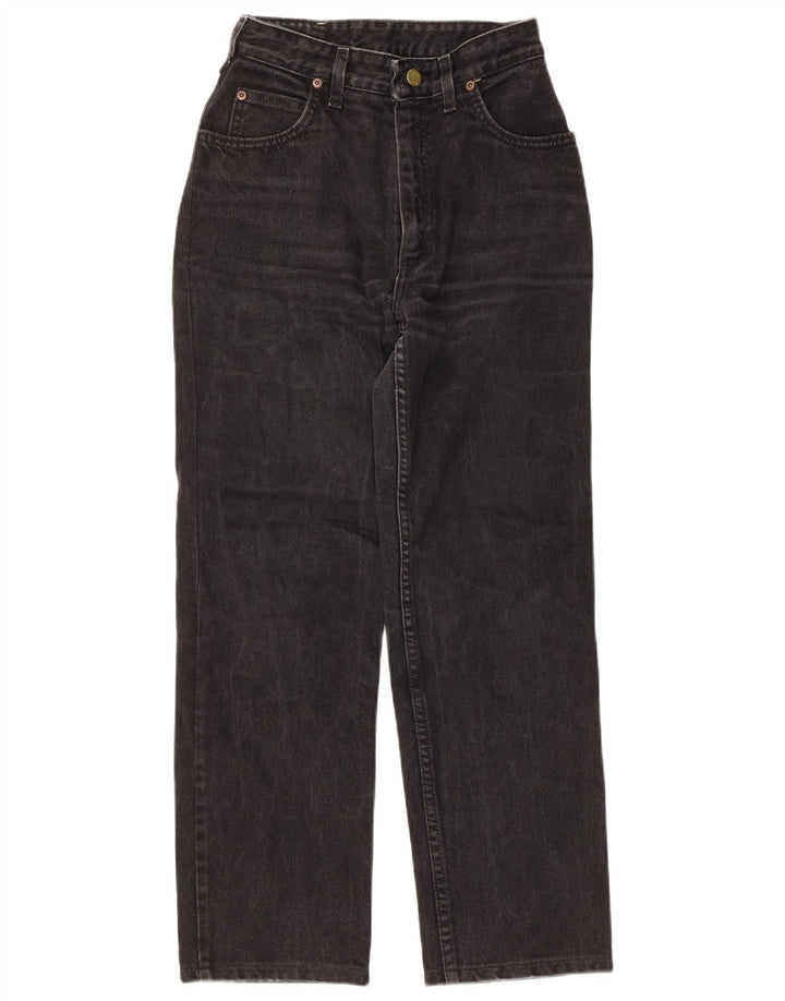 Lee Damen Straight Jeans W30 L26 Schwarze Baumwolle