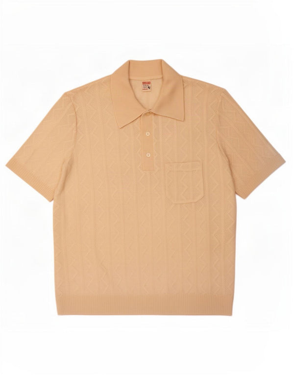 Huber Mens Polo Shirt Medium Beige