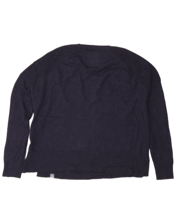 Maglione da donna con scollo a barca Superdry UK 16 Large in lana blu navy