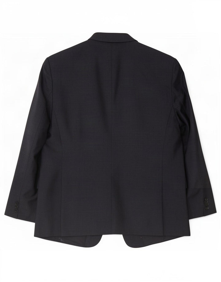 Calvin Klein Mens 2 Button Blazer Jacket IT 56 3XL Navy Blue Wool