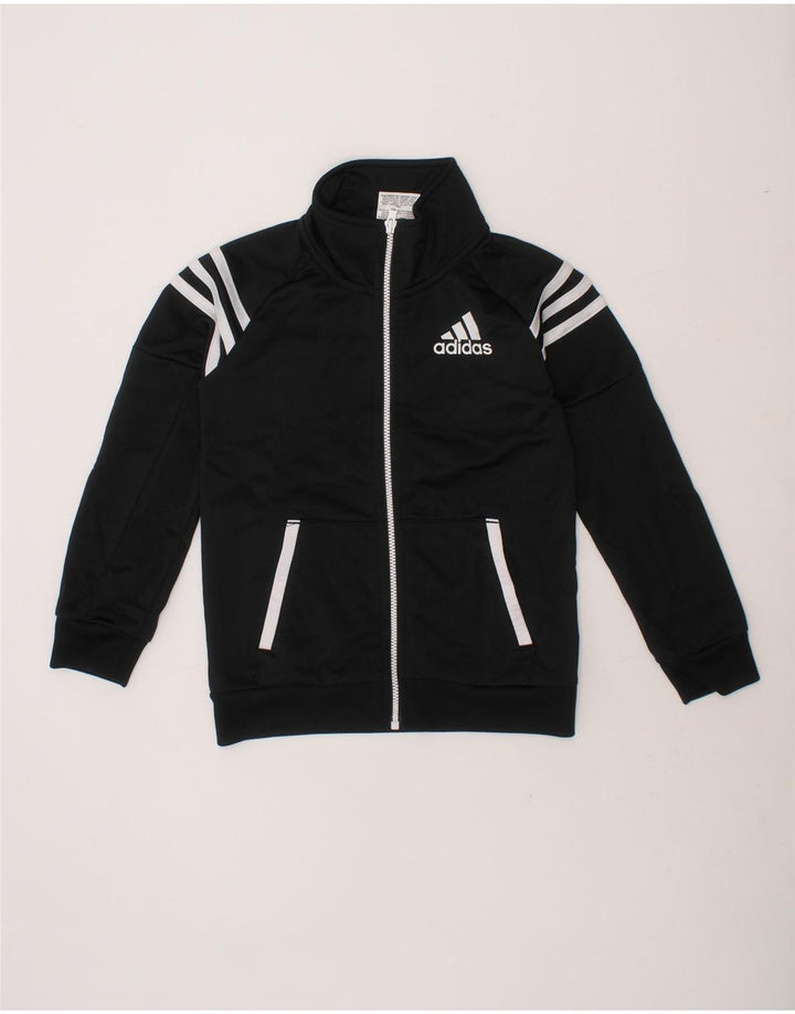 ADIDAS Boys Tracksuit Top Jacket 3-4 Years Black Polyester Vintage Adidas and Second-Hand Adidas from Messina Hembry 