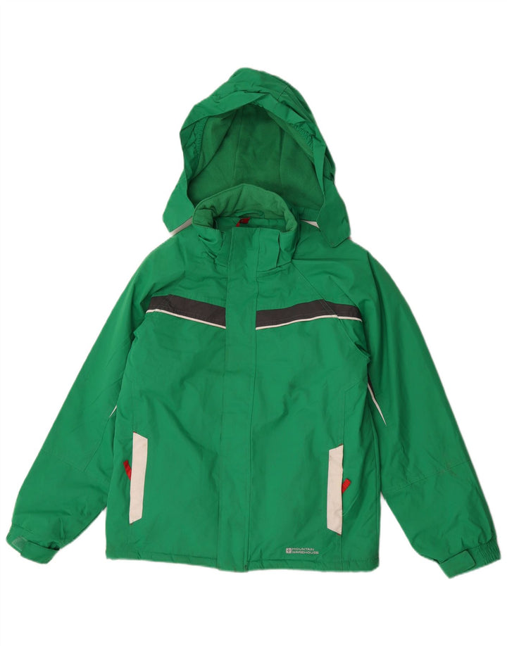 Mountain Warehouse Boys Windbreaker Jacket 11-12 Years Green Colourblock