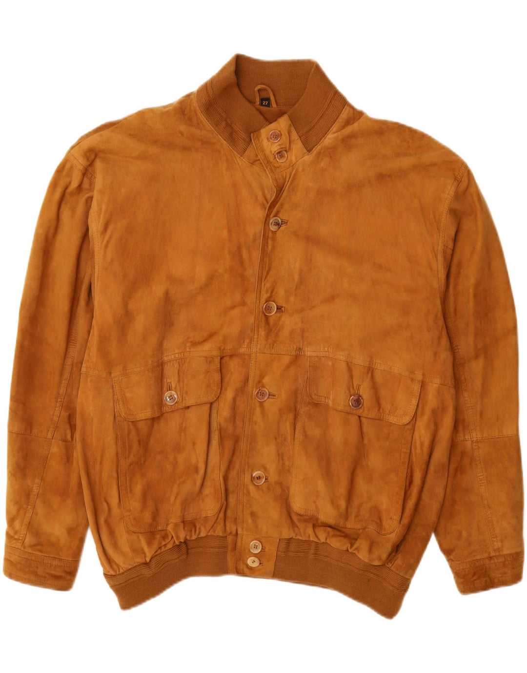 Vintage herre ruskindsjakke UK 42 XL brunt læder
