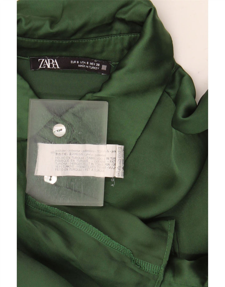 Camicia oversize da donna Zara UK 10 piccola verde poliestere