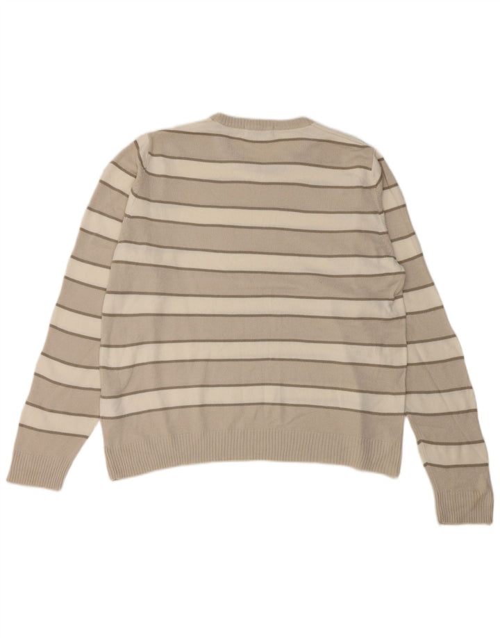 Marks & Spencer Herre Blue Harbor Crew Neck sweater Medium Beige
