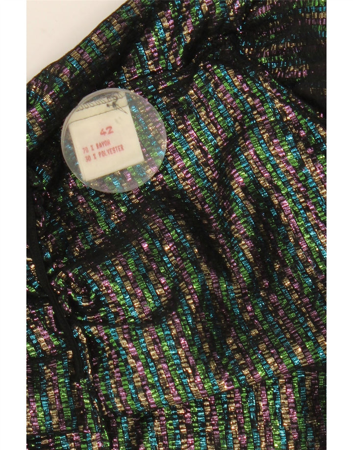 Vintage Womens Shirt Blouse IT 42 Medium Multicoloured Geometric