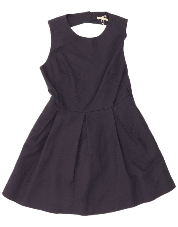 Jack Wills Ärmelloses Neckholder-Kleid für Damen, Größe 44, Marineblau, Chevron-Muster