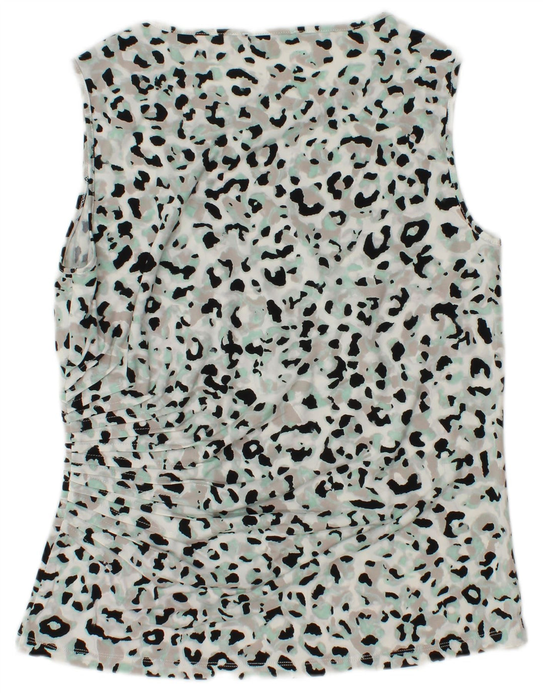CALVIN KLEIN Womens Vest Top UK 12 Medium Multicoloured Animal Print