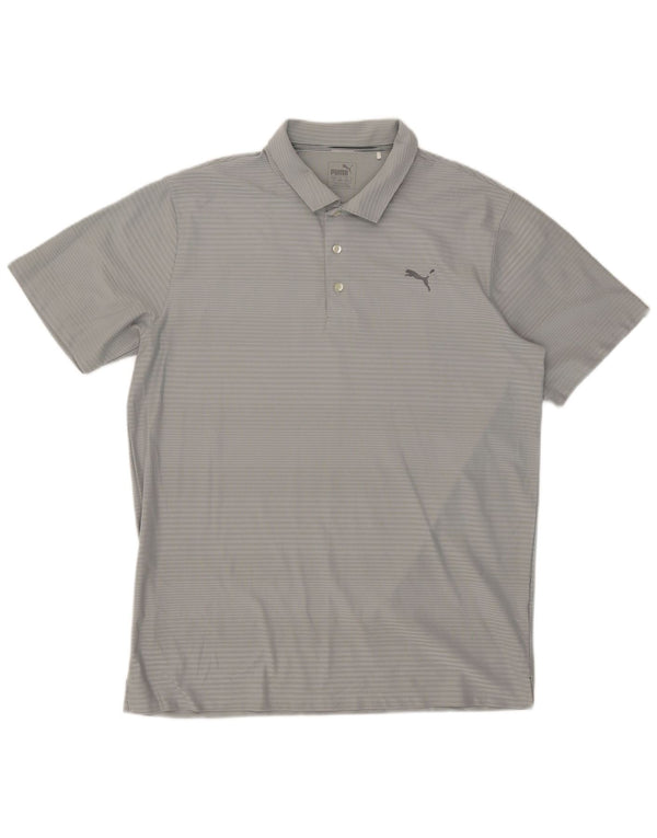 Puma Ανδρικό πουκάμισο Polo XL Γκρι ρίγες πολυεστέρας