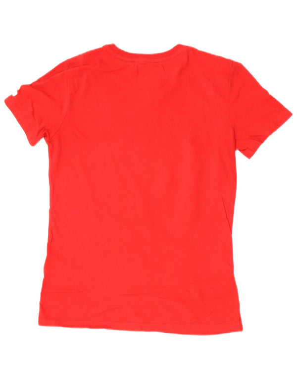 Женская футболка с рисунком Superdry Top UK 8, маленький красный хлопок
