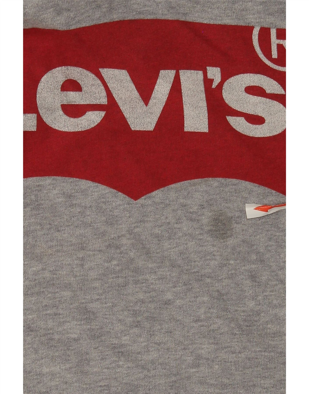 Levi's Mens Graphic Hoodie Jumper Medium Grey Flecked Cotton