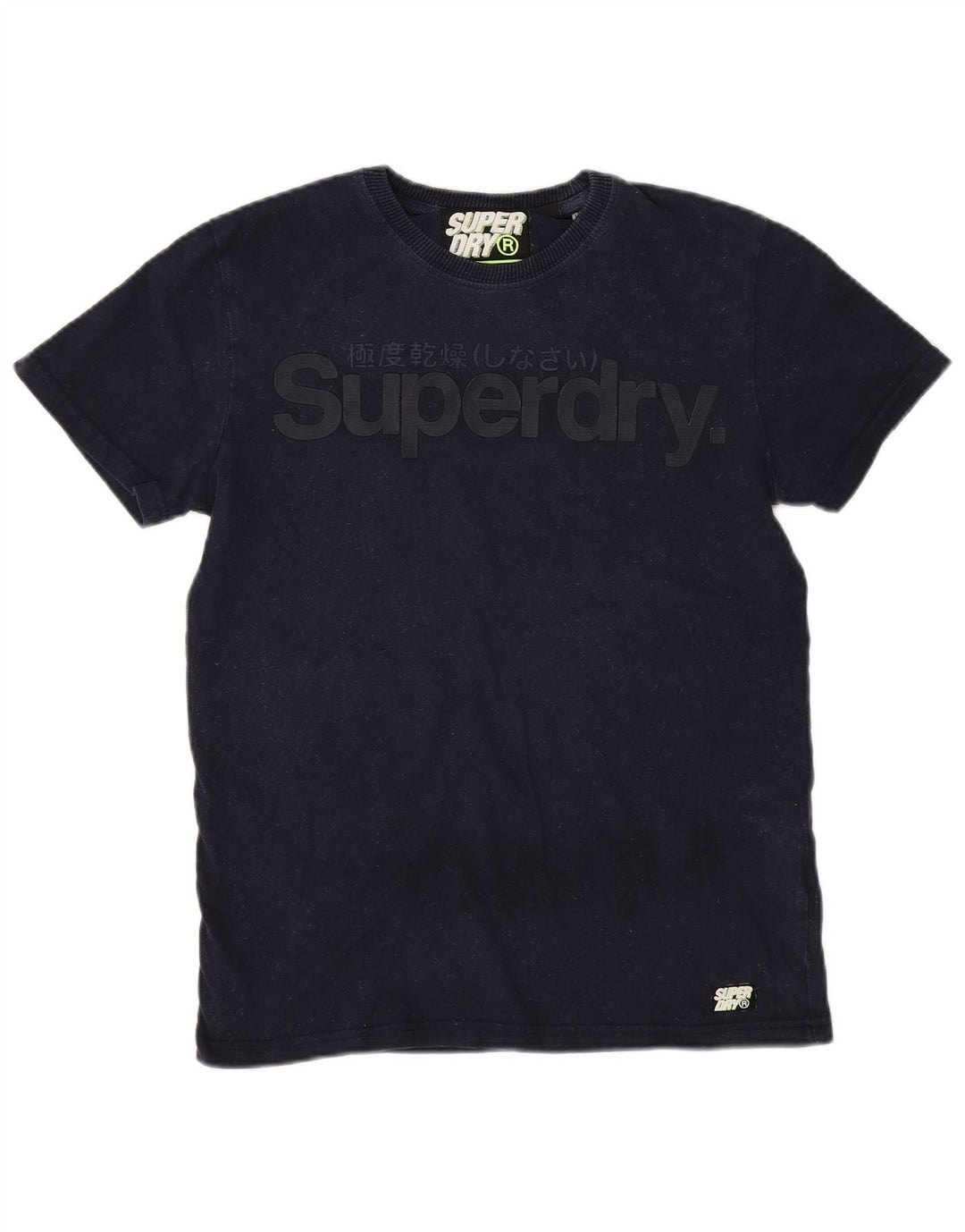 Superdry Mens Graphic T-Shirt Top Medium Navy Blue Cotton
