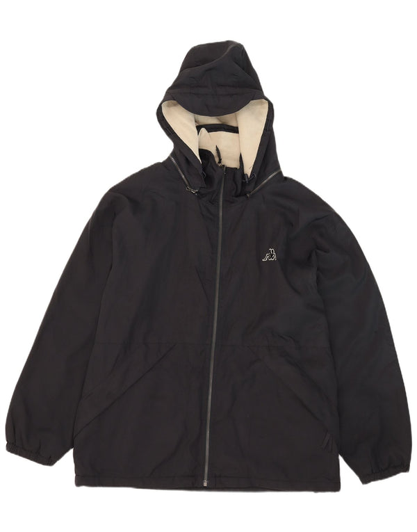 Giacca reversibile da uomo Kappa con vestibilità ampia e cappuccio UK 36 Small Black Colourblock