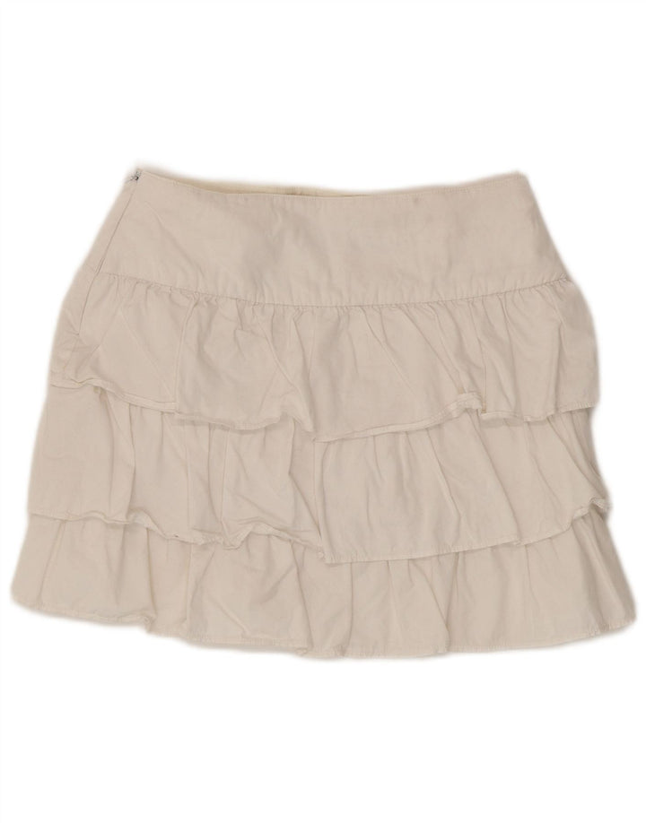 Zara Womens Tiered Skirt XS W24  White