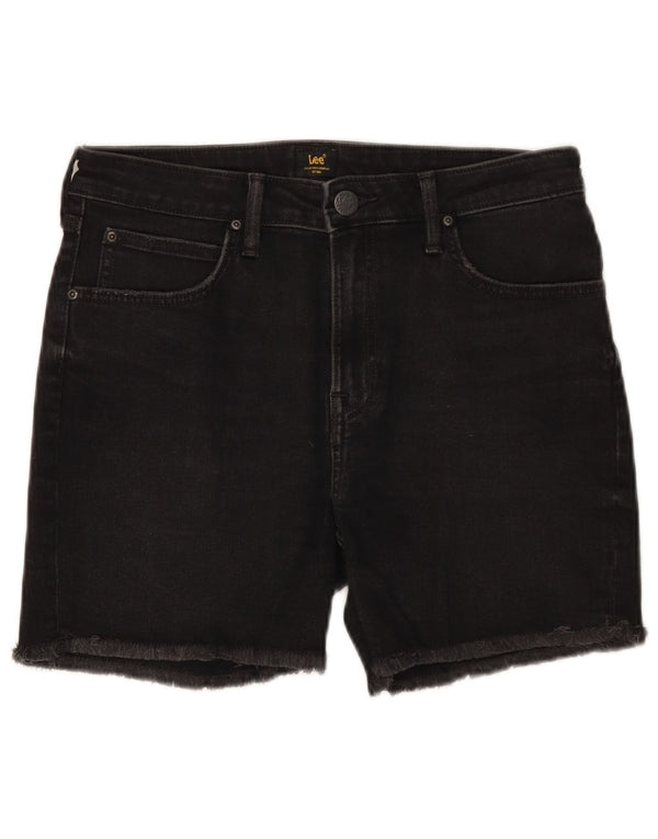 Lee Womens Boyfriend Denim Shorts W27 Small Black Bomuld