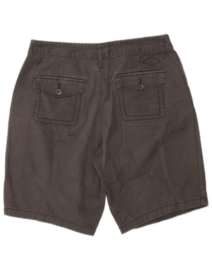 Eddie Bauer Womens Chino Shorts US 8 Medium W30 Grey Cotton