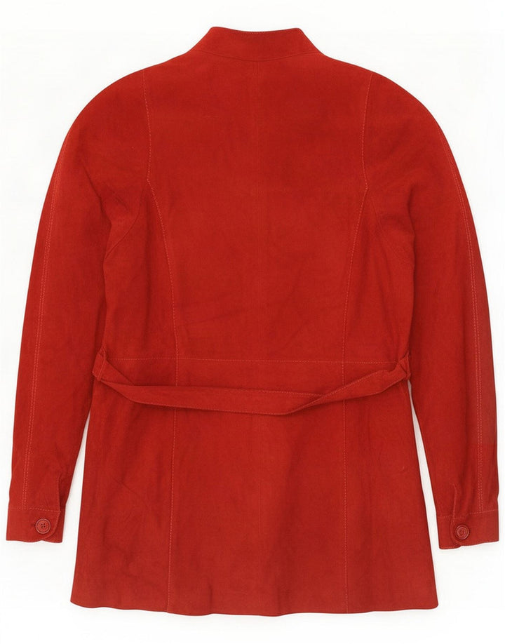 Giacca in pelle da donna vintage IT 46 Large Rossa