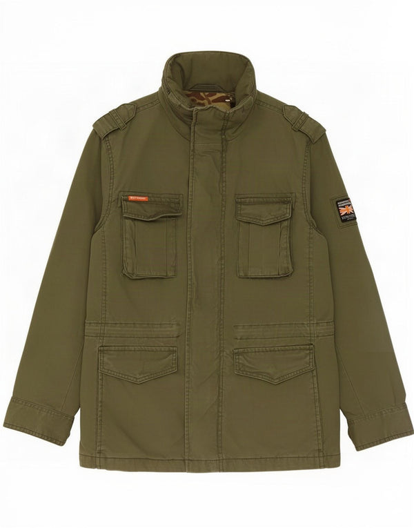 Superdry Mens Military Utility Jacket UK 36 Small Khaki