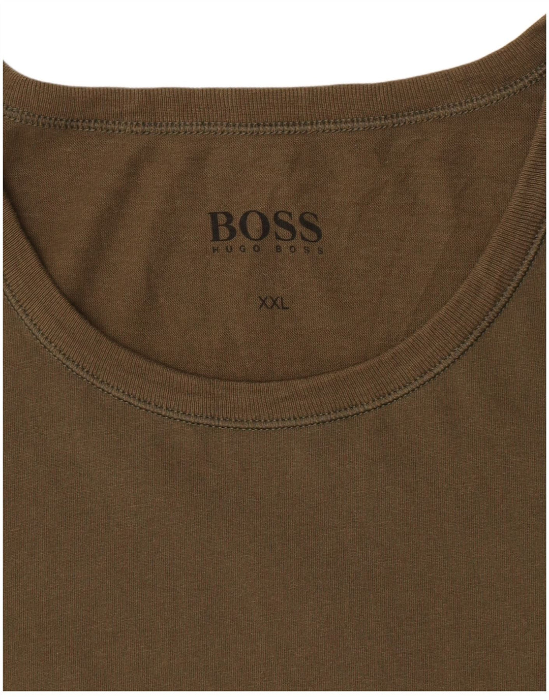 Hugo Boss Mens T-Shirt Top 2XL Khaki