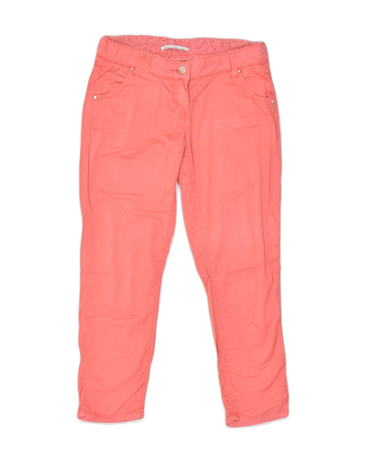GAUDI Womens Tapered Cropped Trousers IT 42 Medium W30 L25 Pink Cotton | Vintage | Thrift | Second-Hand | Used Clothing | Messina Hembry 