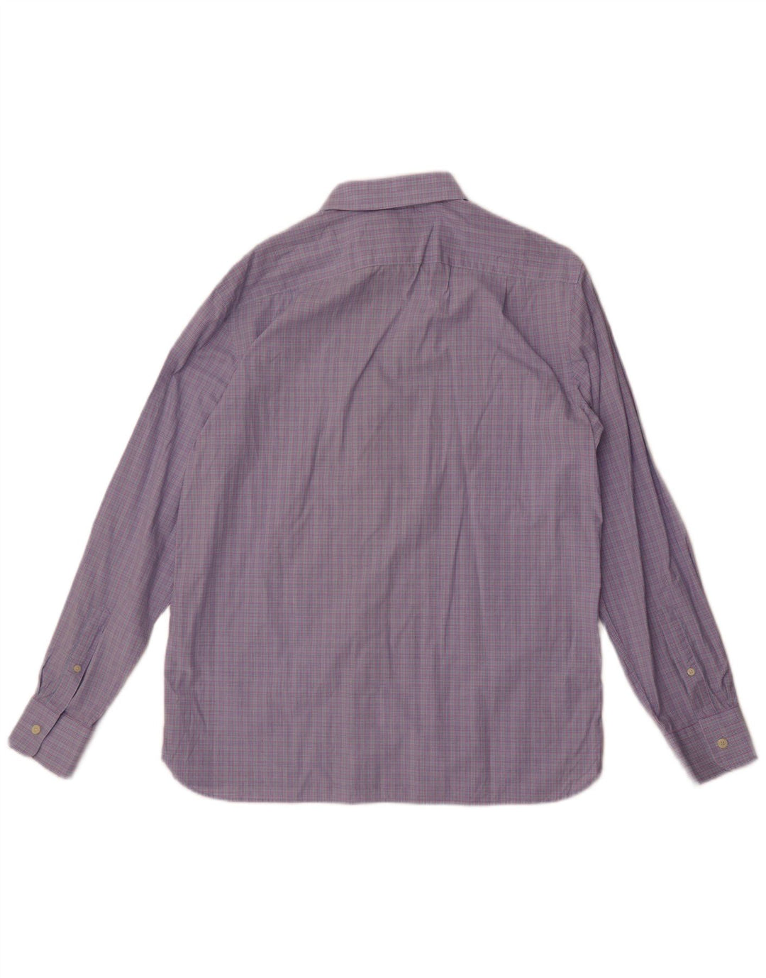 Jaeger Mens Classic Shirt Size 16 Large Blue Check Cotton
