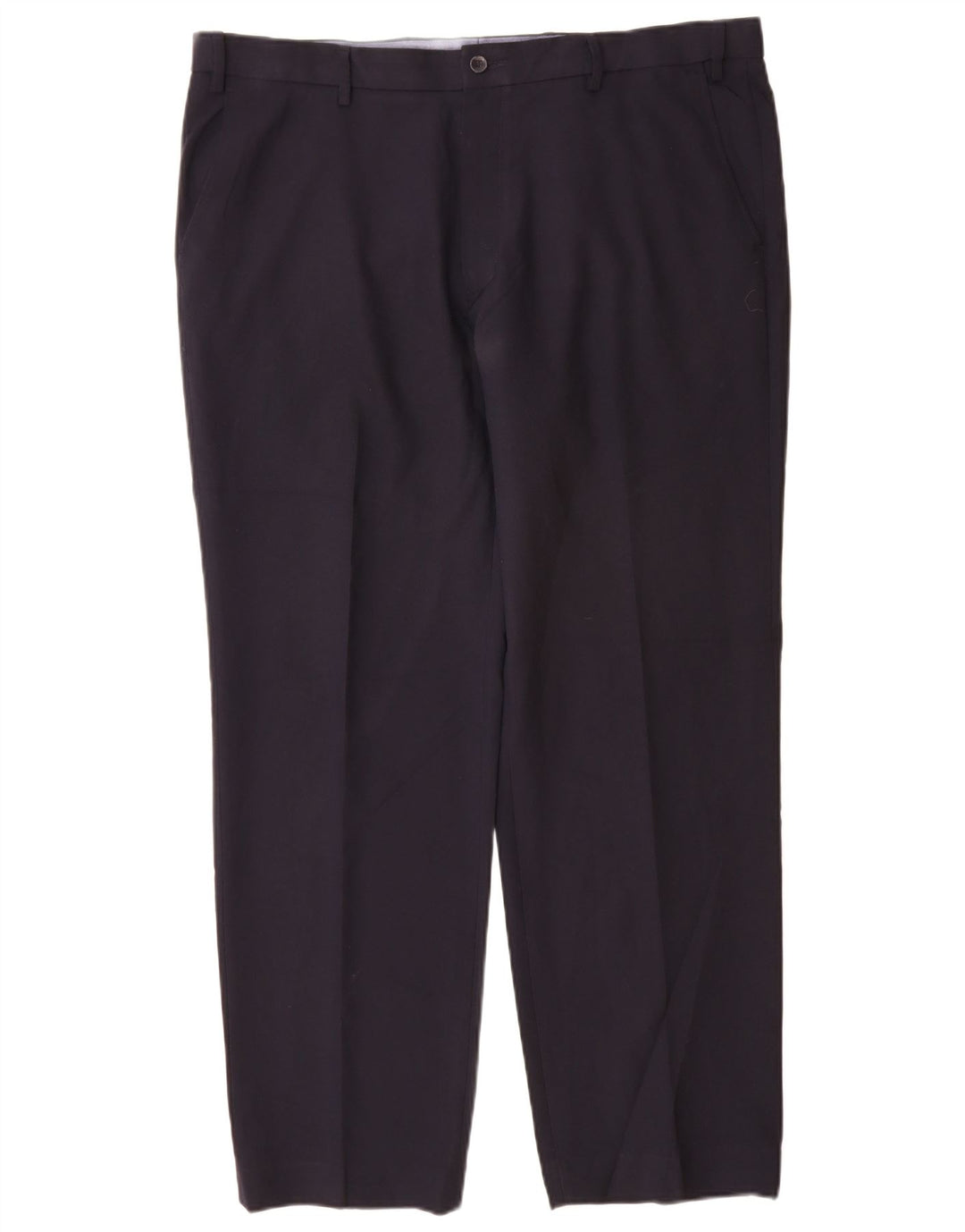 Marks & Spencer Mens Regular Fit Chino Trousers W40 L31 Navy Blue Polyester