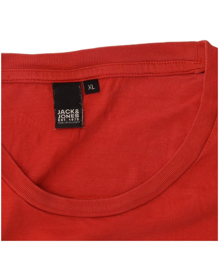 Jack & Jones Mens Graphic T-Shirt Top XL Red