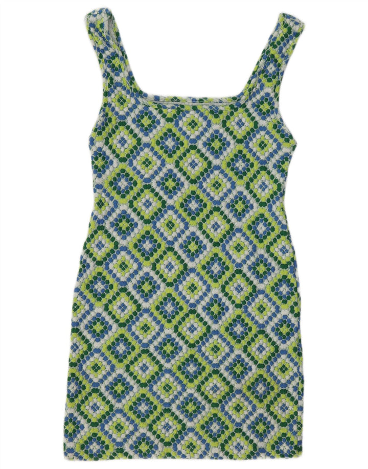 Topshop Womens Sundress UK 12 Medium Multicoloured Ikat Polyester