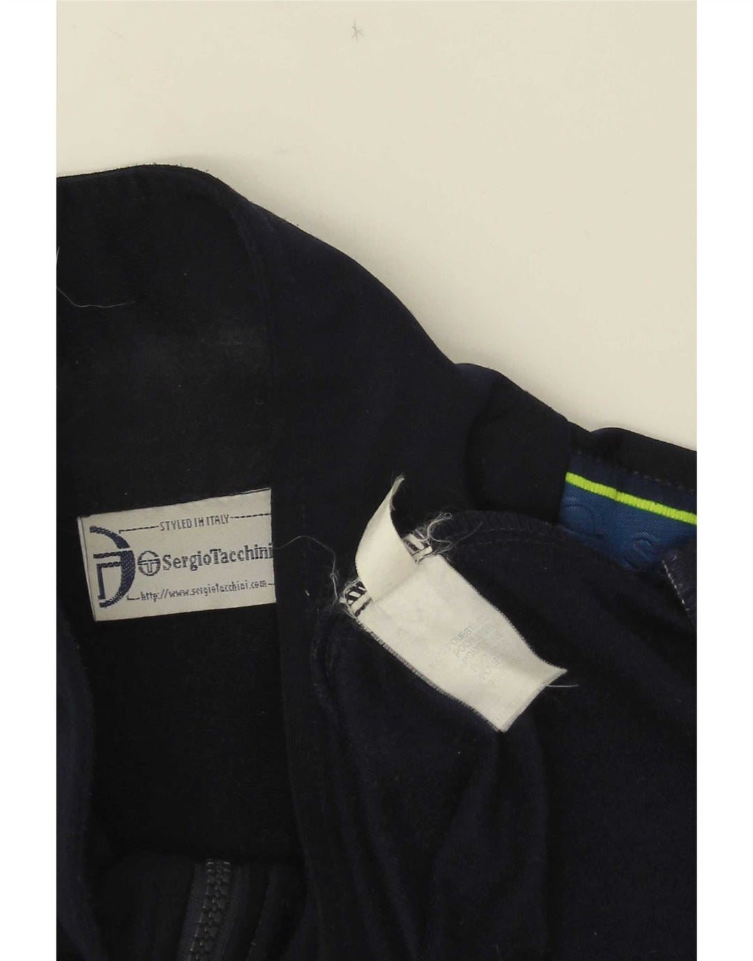 Sergio Tacchini Herre træningsdragt Topjakke IT 54 XL Navy Blue Colourblock