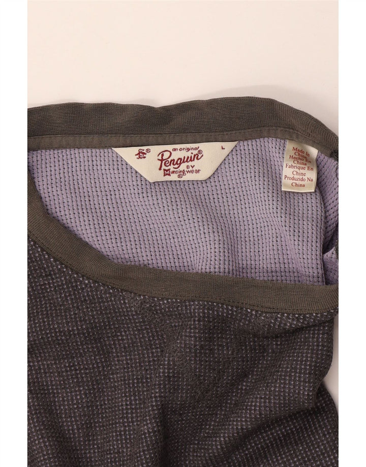 Penguin Mens Top Long Sleeve Large Grey
