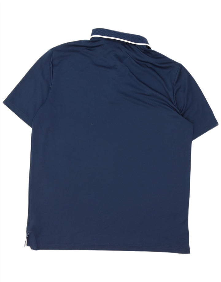 ADIDAS Mens Polo Shirt XL Navy Blue Polyester