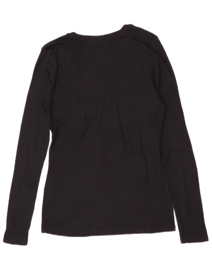 Zara Damen Top Langarm UK 14 Large Schwarz Modal