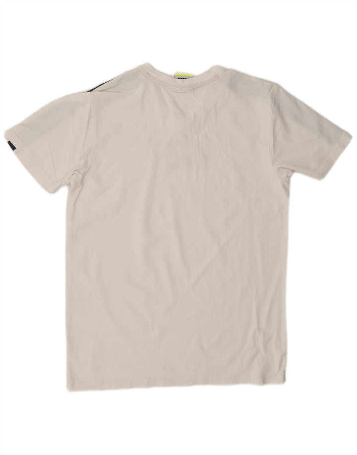 DIADORA Mens Graphic T-Shirt Top Medium White Colourblock