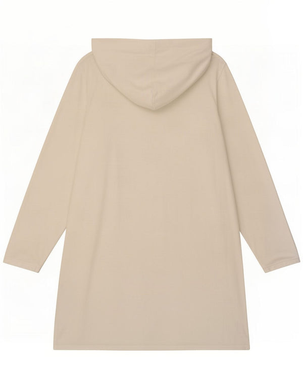 Vestido feminino Tommy Hilfiger com capuz UK 14 algodão branco médio