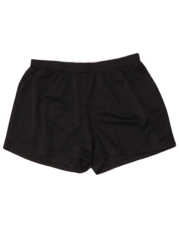 Champion Womens Sport Shorts UK 12 Medium Black Polyester