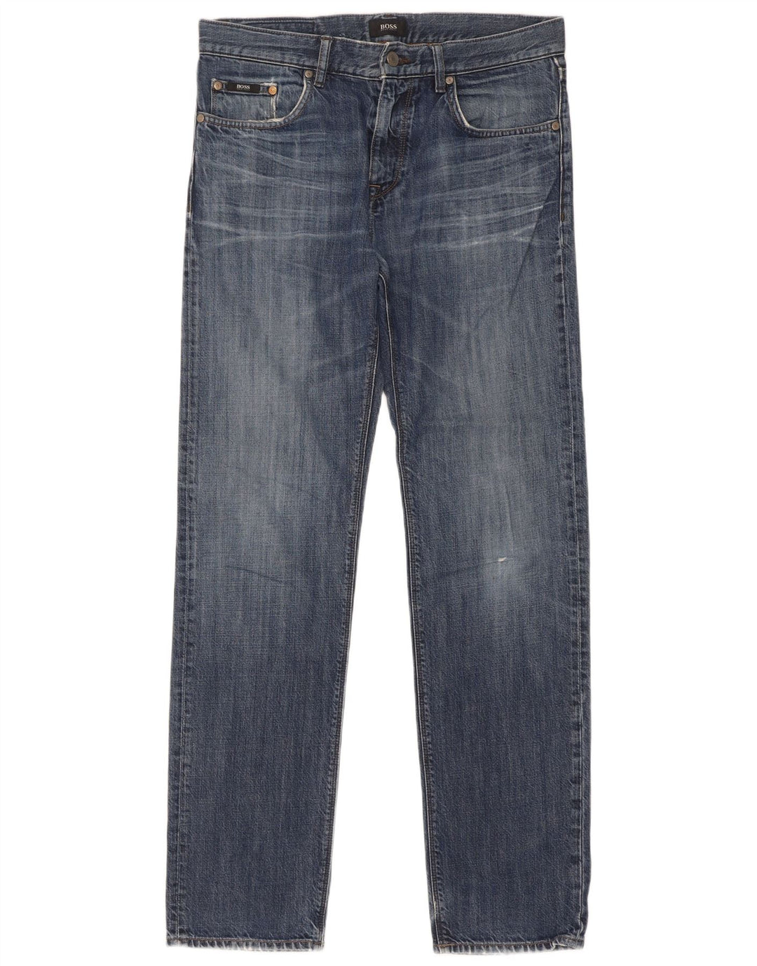 Jeans dritti da uomo Hugo Boss W32 L34 cotone blu