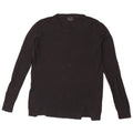 Massimo Dutti Pull à col rond pour femme UK 14 en coton noir moyen