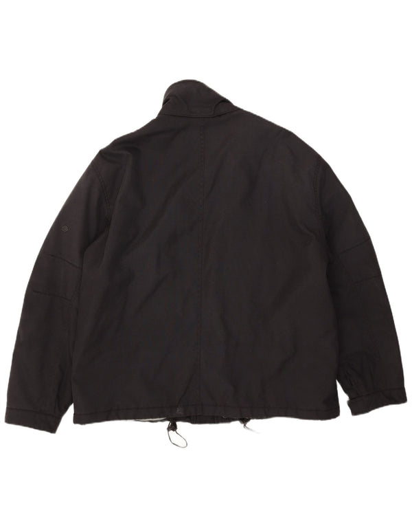 Jaqueta corta-vento masculina Energie com capuz UK 40 grande preta
