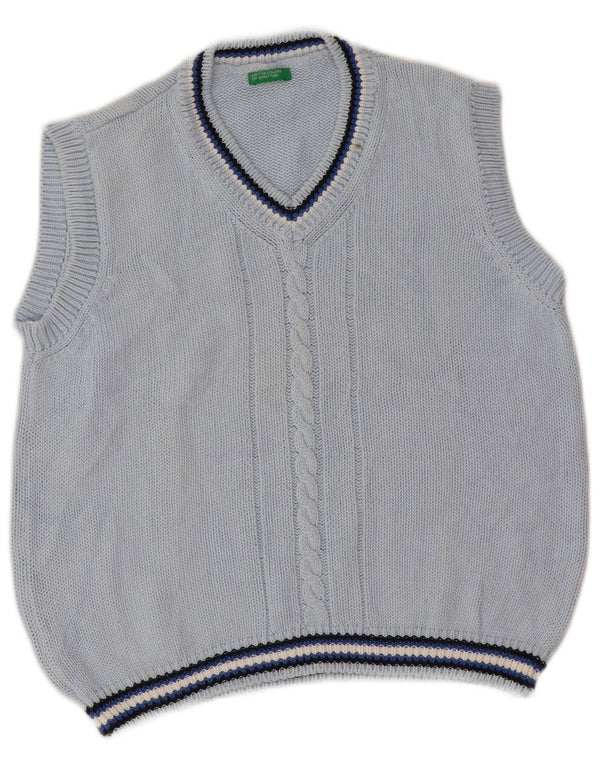 Benetton Boys mellény felső 7-8 éves kék csíkos