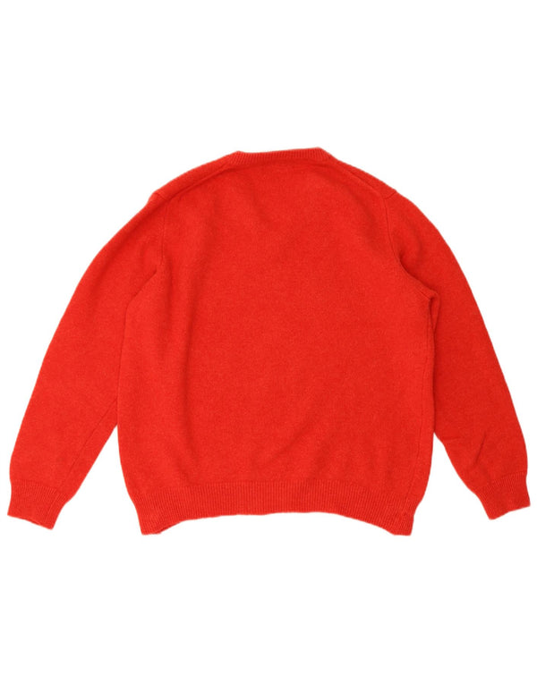 Sweter damski Henry Cottons z dekoltem w szpic, UK 18 XL, czerwona wełna