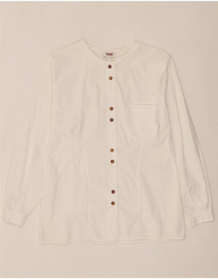 SISLEY Womens Shirt Blouse IT 42 Medium White Vintage Sisley and Second-Hand Sisley from Messina Hembry 
