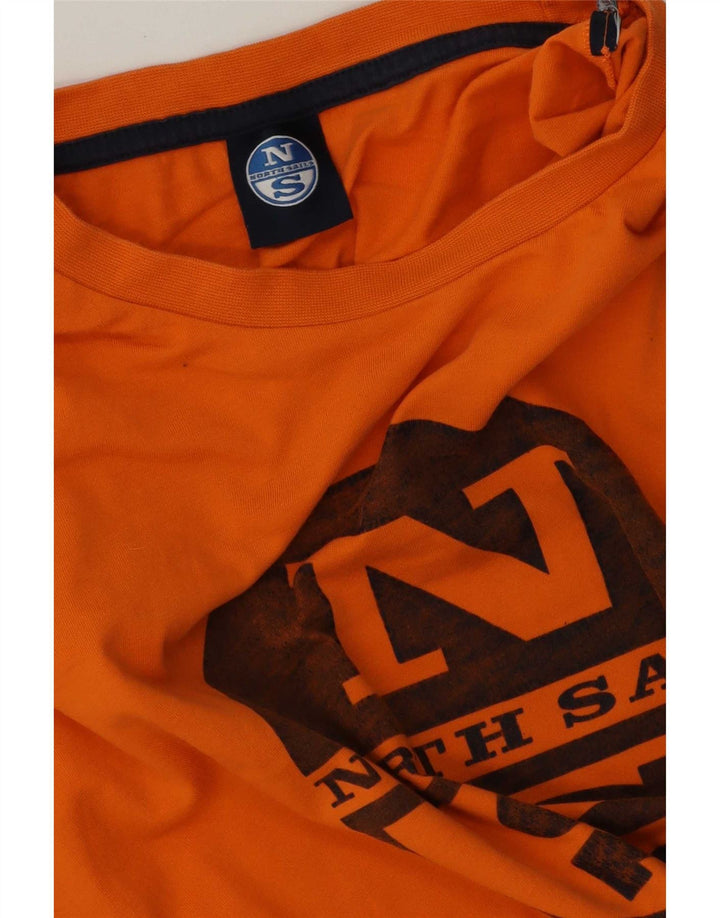 North Sails Mens Graphic T-Shirt Top Medium Orange